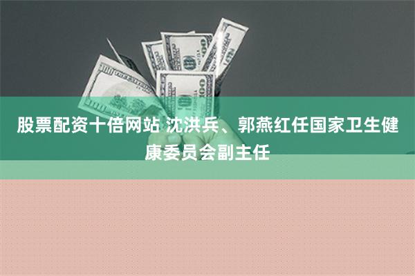 股票配资十倍网站 沈洪兵、郭燕红任国家卫生健康委员会副主任