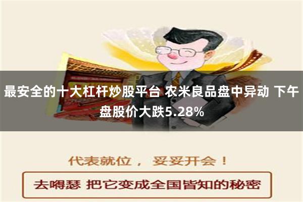 最安全的十大杠杆炒股平台 农米良品盘中异动 下午盘股价大跌5.28%