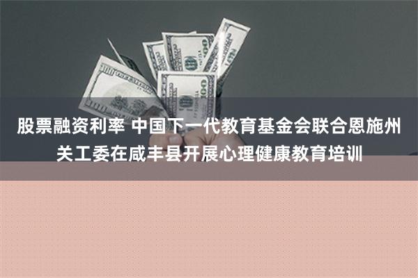 股票融资利率 中国下一代教育基金会联合恩施州关工委在咸丰县开展心理健康教育培训